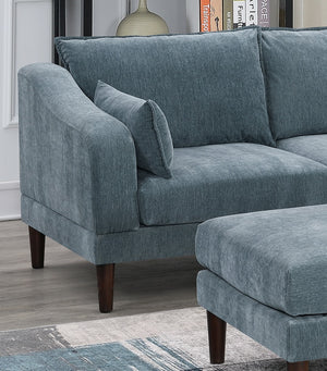 English Elm Contemporary 5-Piece Modular Sectional Sofa Set in Blush Morgan Fabric — Plush, Versatile L-Shaped Design Grayish 33 L x 27 W x 11 H B011S01583