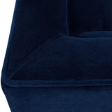 English Elm Jack 84" Modern Tuxedo Tufted Sofa, Navy Blue Velvet