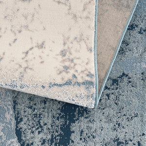 JLA Home Madison Park - Abstract Wave Area Rug with Soft Medium Pile, Blue Flowing Design, Non-Slip Backing for Everyday Elegance 84 L x 63 W x 0.5H MP35-7562