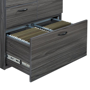 OSP Home Furnishings Napa Multifile Pedestal with Locking Drawers for Under Desk Office File Storage NAP-69-SGW