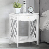 Comfort Pointe Thomas White Chippendale-style Nightstand White