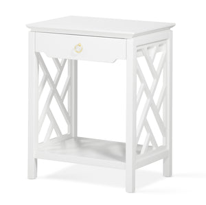 Comfort Pointe Thomas White Chippendale-style Nightstand White
