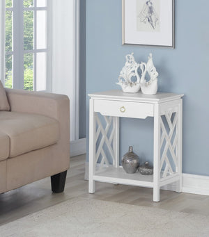 Comfort Pointe Thomas White Chippendale-style Nightstand White
