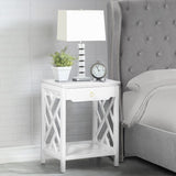 Comfort Pointe Thomas White Chippendale-style Nightstand White