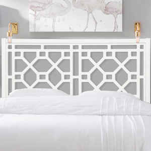 Comfort Pointe Thomas Chippendale White Headboard White