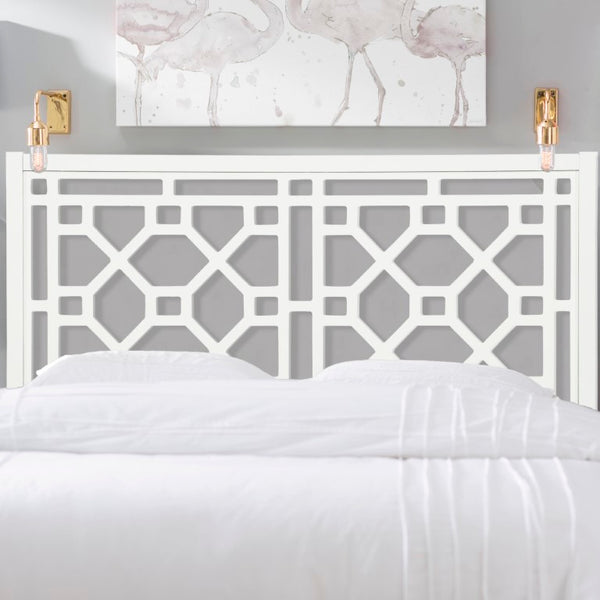 Comfort Pointe Thomas Chippendale White Headboard White