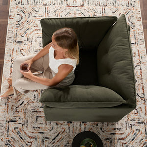 English Elm Modern Chenille Oversized Armchair - Stylish Lounge Chair For Living Room, Bedroom & More! W2997P236136