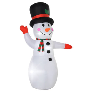 English Elm Homcom 8’ Inflatable Snowman With Led Lights – Easy Setup Outdoor Holiday Decor For Festive Yards W2225P249940