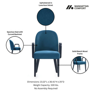 English Elm Hillman Stylish Blue Upholstered Armchair With Solid Beech Frame – Modern Comfort For Any Space B365P397715