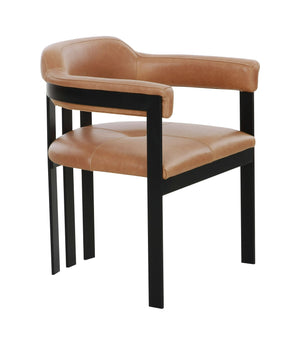 VIG Furniture Modrest Hazen - Modern Camel Leather + Black Iron Dining Chair VGOD-ZW-23151-CML