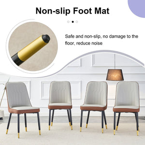 English Elm Table Modern Extendable Wood Mdf Dining Set With 6 Pu Chairs - Perfect For Any Gathering Space! W1151S03939-GIGA