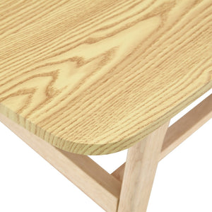 English Elm 39 Inch Solid Wood Coffee Table with Dual Open Shelves for Living Room Storage W2920P407664