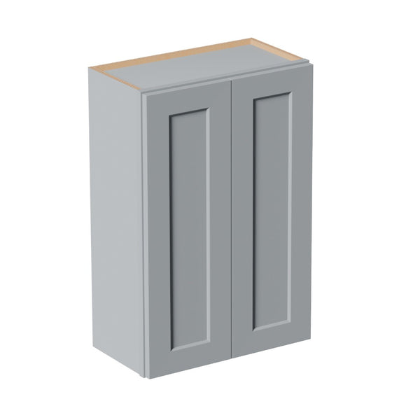 English Elm Gray Shaker Solid Wood Wall Cabinet Soft Close Doors Adjustable Shelves Kitchen Bath W5662P465940