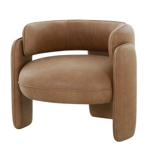 VIG Furniture Modrest Tioga - Modern Brown Leather Accent Chair VGOD-ZW-22072-BRN