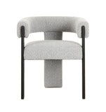 VIG Furniture Modrest Kenmare - Modern Light Grey Fabric + Black Dining Chair VGOD-DY-22149-LTGRY