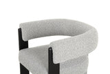 VIG Furniture Modrest Kenmare - Modern Light Grey Fabric + Black Dining Chair VGOD-DY-22149-LTGRY