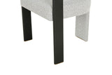 VIG Furniture Modrest Kenmare - Modern Light Grey Fabric + Black Dining Chair VGOD-DY-22149-LTGRY