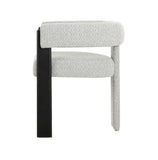 VIG Furniture Modrest Kenmare - Modern Light Grey Fabric + Black Dining Chair VGOD-DY-22149-LTGRY