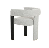 VIG Furniture Modrest Kenmare - Modern Light Grey Fabric + Black Dining Chair VGOD-DY-22149-LTGRY