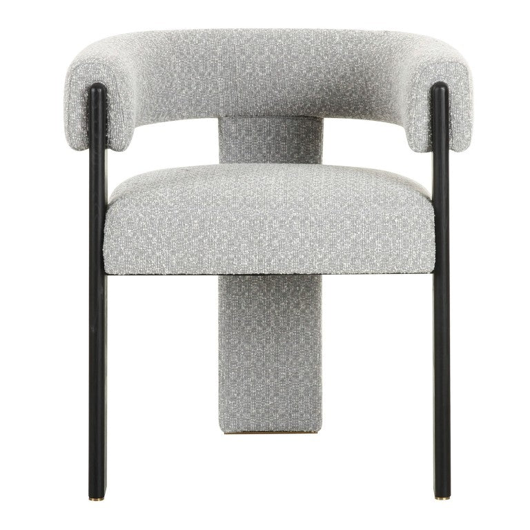 VIG Furniture Kenmare Light Grey Upholstered Dining Chair With Black Ash Frame, Foam Seat, Slat Back, No Assembly (97) VGOD-DY-22149-LTGRY