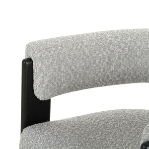 VIG Furniture Kenmare Light Grey Upholstered Dining Chair With Black Ash Frame, Foam Seat, Slat Back, No Assembly (97) VGOD-DY-22149-LTGRY