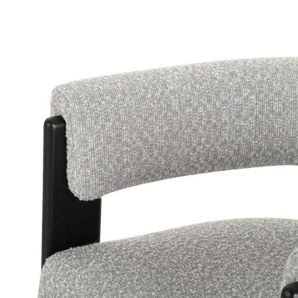 VIG Furniture Kenmare Light Grey Upholstered Dining Chair With Black Ash Frame, Foam Seat, Slat Back, No Assembly (97) VGOD-DY-22149-LTGRY