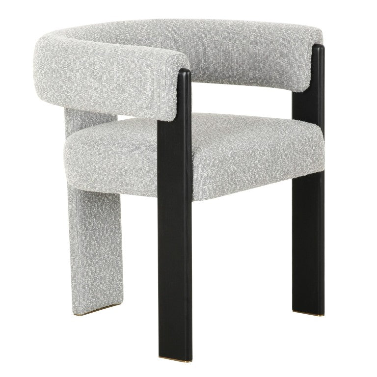 VIG Furniture Kenmare Light Grey Upholstered Dining Chair With Black Ash Frame, Foam Seat, Slat Back, No Assembly (97) VGOD-DY-22149-LTGRY