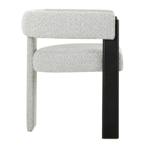VIG Furniture Kenmare Light Grey Upholstered Dining Chair With Black Ash Frame, Foam Seat, Slat Back, No Assembly (97) VGOD-DY-22149-LTGRY