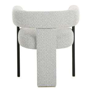 VIG Furniture Kenmare Light Grey Upholstered Dining Chair With Black Ash Frame, Foam Seat, Slat Back, No Assembly (97) VGOD-DY-22149-LTGRY