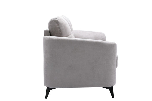 English Elm Carlotta Tufted Woven Fabric Loveseat with Pocket Coil Support and Metal Legs B2749S00141