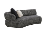 VIG Furniture Divani Casa Lakota - Modern Dark Grey Fabric Curved Sectional Sofa VGOD-ZW-23044-DKGRY