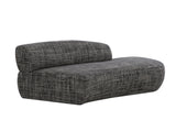 VIG Furniture Divani Casa Lakota - Modern Dark Grey Fabric Curved Sectional Sofa VGOD-ZW-23044-DKGRY