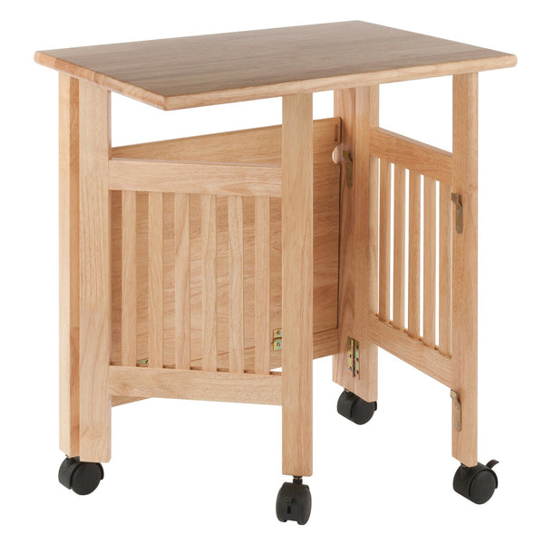 Winsome Wood Mission Foldable Printer Stand - Versatile Solid Wood Cart With Casters For Easy Mobility & Storage Natural Solid Wood 81628-winsome-wood