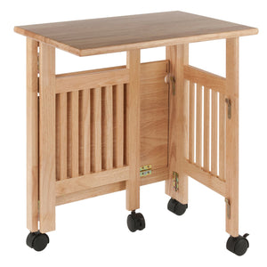 Winsome Wood Mission Foldable Printer Stand - Versatile Solid Wood Cart With Casters For Easy Mobility & Storage Natural Solid Wood 81628-winsome-wood