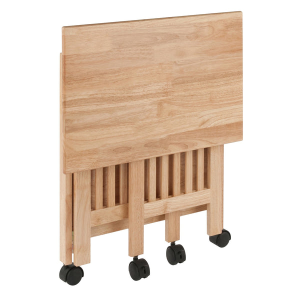 Winsome Wood Mission Foldable Printer Stand - Versatile Solid Wood Cart With Casters For Easy Mobility & Storage Natural Solid Wood 81628-winsome-wood