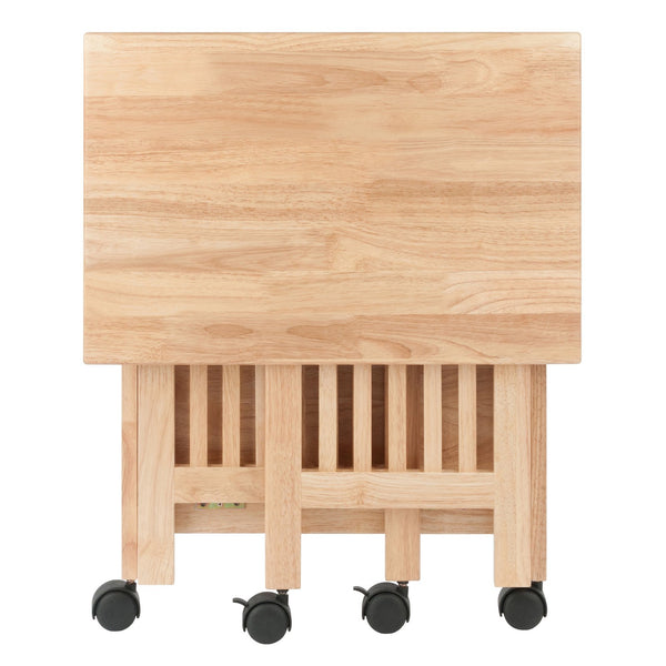 Winsome Wood Mission Foldable Printer Stand - Versatile Solid Wood Cart With Casters For Easy Mobility & Storage Natural Solid Wood 81628-winsome-wood