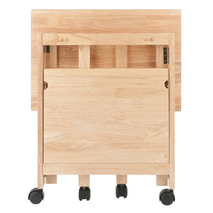 Winsome Wood Mission Foldable Printer Stand - Versatile Solid Wood Cart With Casters For Easy Mobility & Storage Natural Solid Wood 81628-winsome-wood