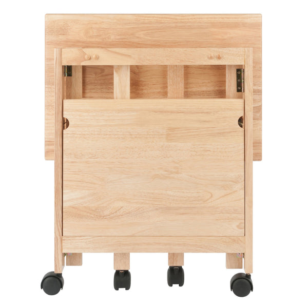 Winsome Wood Mission Foldable Printer Stand - Versatile Solid Wood Cart With Casters For Easy Mobility & Storage Natural Solid Wood 81628-winsome-wood