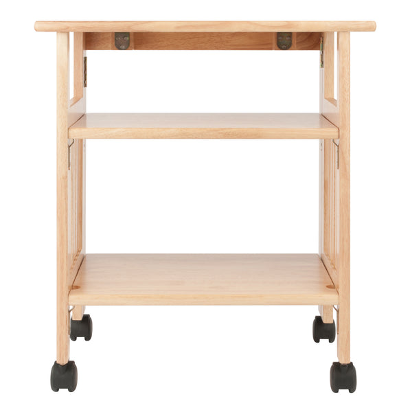 Winsome Wood Mission Foldable Printer Stand - Versatile Solid Wood Cart With Casters For Easy Mobility & Storage Natural Solid Wood 81628-winsome-wood