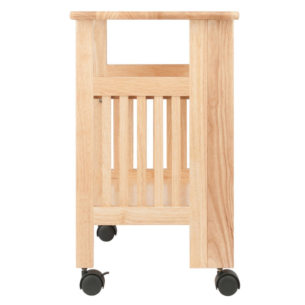 Winsome Wood Mission Foldable Printer Stand - Versatile Solid Wood Cart With Casters For Easy Mobility & Storage Natural Solid Wood 81628-winsome-wood