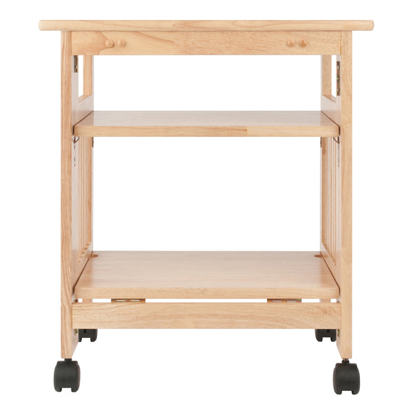 Winsome Wood Mission Foldable Printer Stand - Versatile Solid Wood Cart With Casters For Easy Mobility & Storage Natural Solid Wood 81628-winsome-wood
