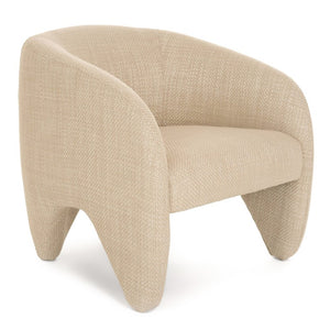VIG Furniture Halton Modern Beige Fabric Accent Chair — Plush Foam Seating, Solid Ash Frame, Timeless Rounded Arms (95) VGOD-ZW-23081-BGE