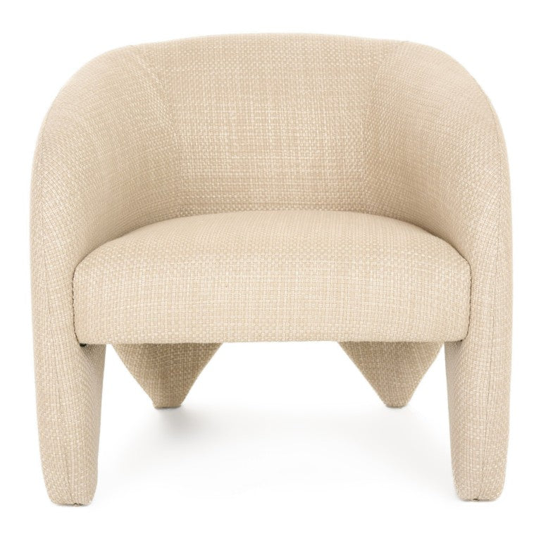 VIG Furniture Halton Modern Beige Fabric Accent Chair — Plush Foam Seating, Solid Ash Frame, Timeless Rounded Arms (95) VGOD-ZW-23081-BGE