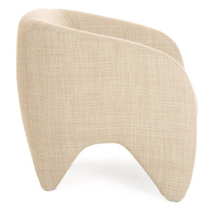 VIG Furniture Halton Modern Beige Fabric Accent Chair — Plush Foam Seating, Solid Ash Frame, Timeless Rounded Arms (95) VGOD-ZW-23081-BGE