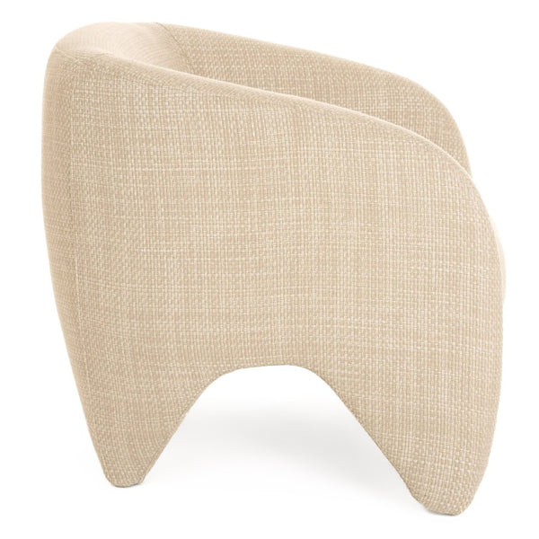 VIG Furniture Halton Modern Beige Fabric Accent Chair — Plush Foam Seating, Solid Ash Frame, Timeless Rounded Arms (95) VGOD-ZW-23081-BGE