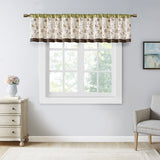 Madison Park Serene Transitional Embroidered Window Valance MP41-3507 Green