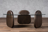 VIG Furniture Modrest Buxton - Mid-Century Modern Glass + Dark Walnut Coffee Table VGOD-LZ-274C-COF