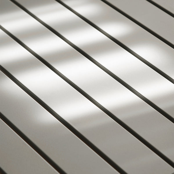 English Elm Sera outdoor square table - waterproof metal courtyard bistro table for balcony, villa, versatile seating Retro White W3318P306363