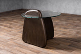 VIG Furniture Modrest Buxton - Mid-Century Modern Glass + Dark Walnut End Table VGOD-LZ-274E-END