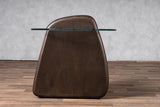 VIG Furniture Modrest Buxton - Mid-Century Modern Glass + Dark Walnut End Table VGOD-LZ-274E-END